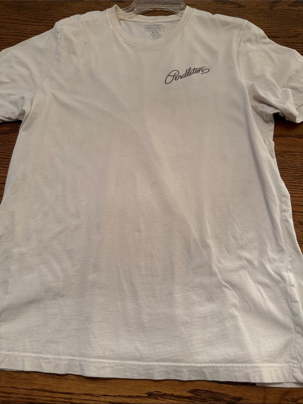 Pendleton Woolen Mills Cowboy Horse Graphic T-Shirt Western XL Cream